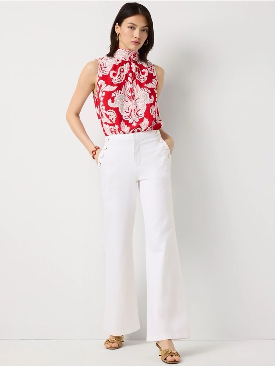 White House Black Market Pants - White House Black Market White High-Rise Waistband Pants